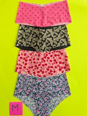Victoria's Secret PINK Size M Seamless Cheeky Panty Bundle - 4 pairs